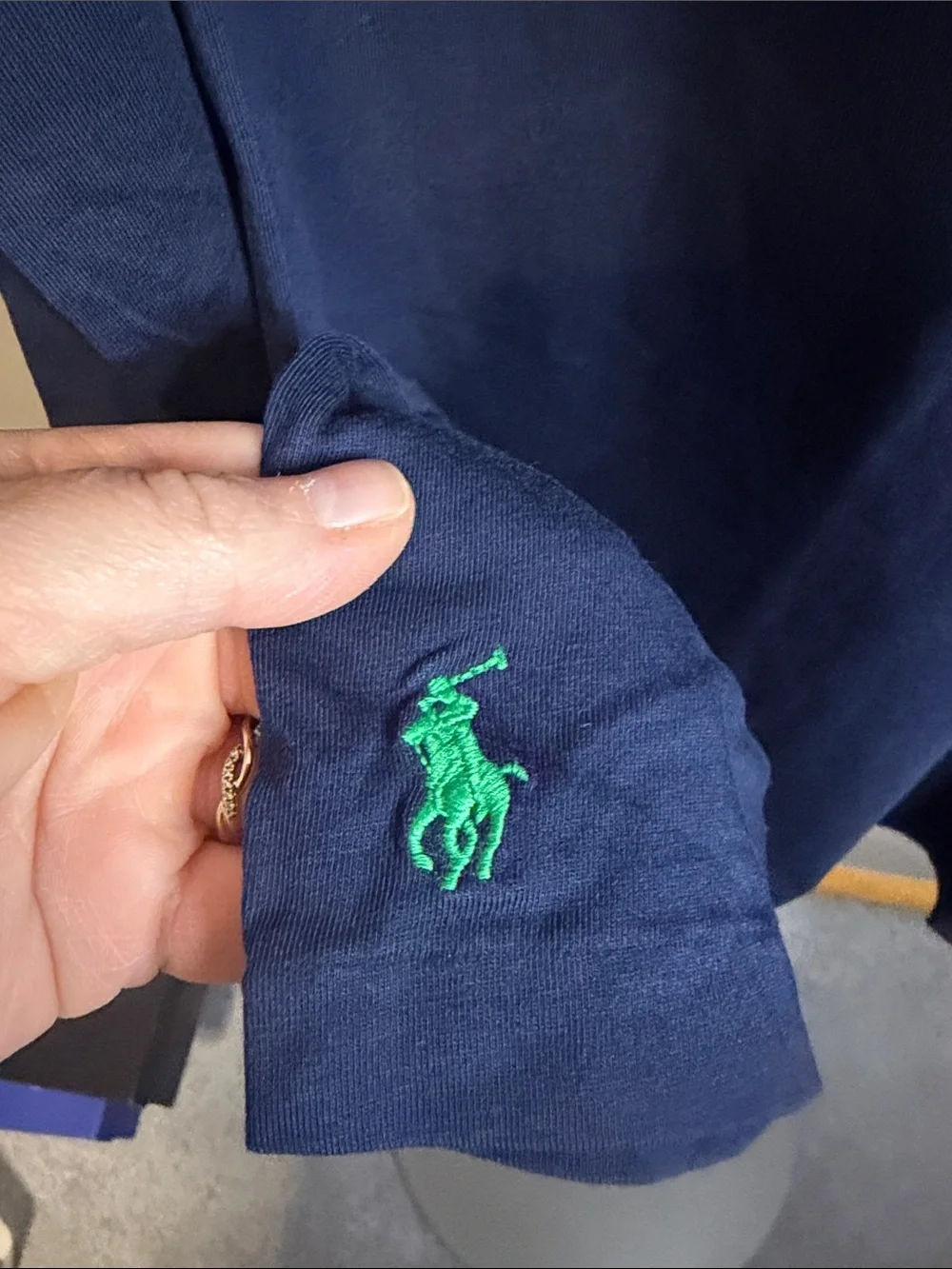 Polo by Ralph Lauren Navy Tee with Yellow '1967' and Green Pony Size 2XLT NWT
